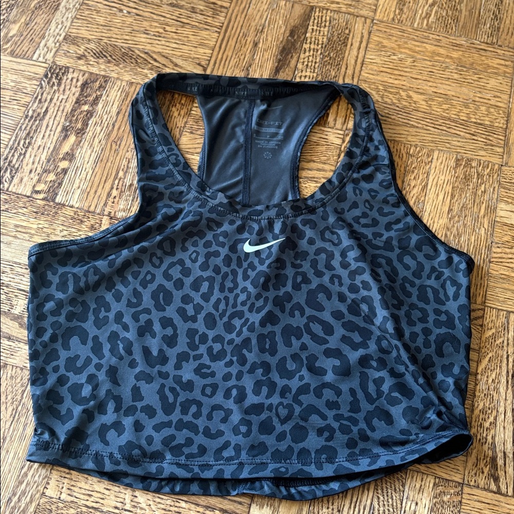 Nike Black Animal Print Sports Bra